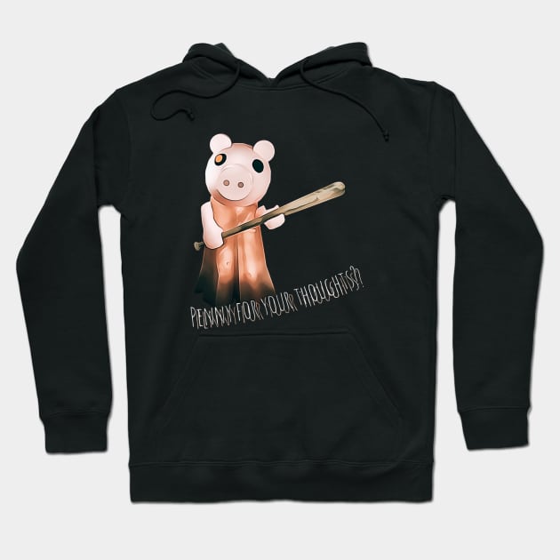 Penny For Your Thoughts - Piggy Roblox Hoodie by Atomic City Art